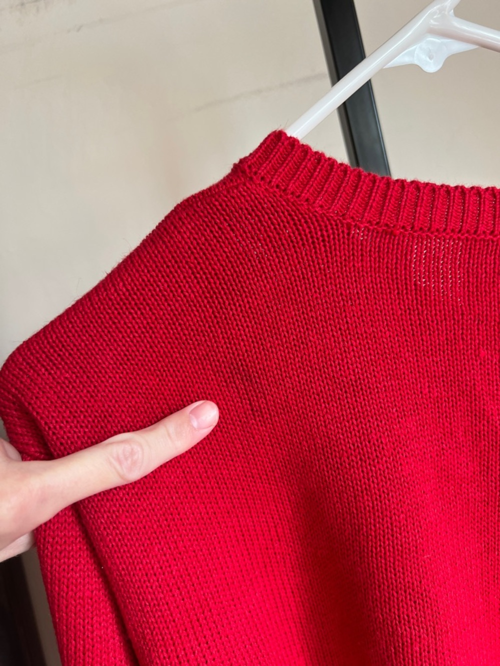 Vintage Susan Bristol Hand Embroidered Novelty Teacher Red Cardigan XL - Picture 10 of 11